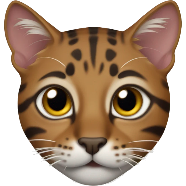 Braune bengal Katze  emoji