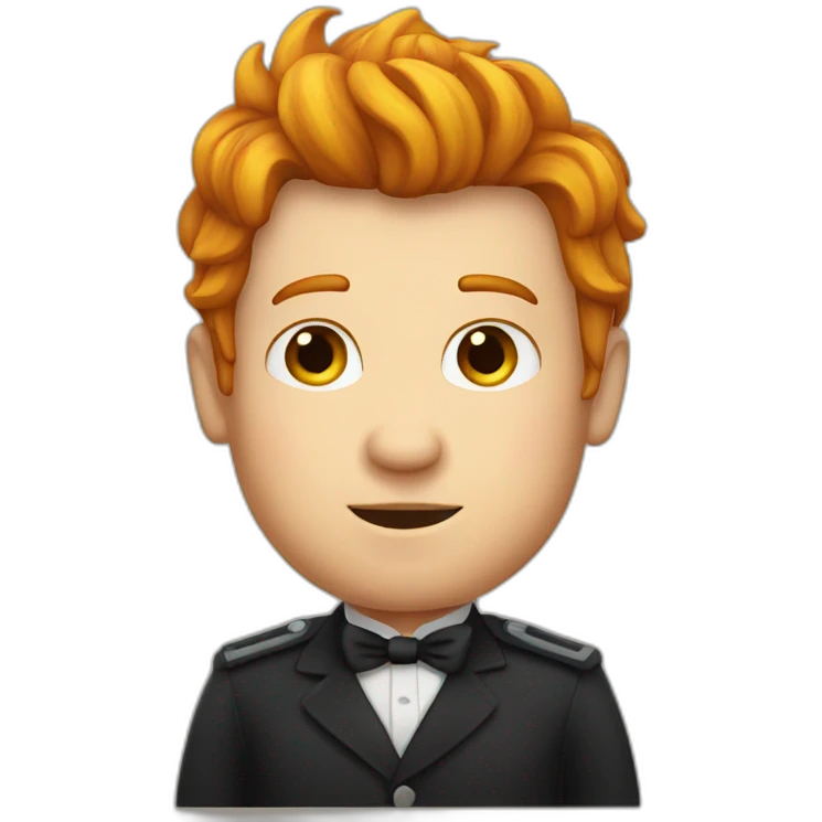 Fat conductor red hair banana scar emoji
