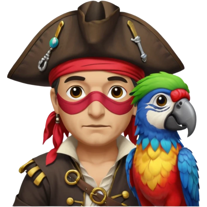 pirate and parrot emoji