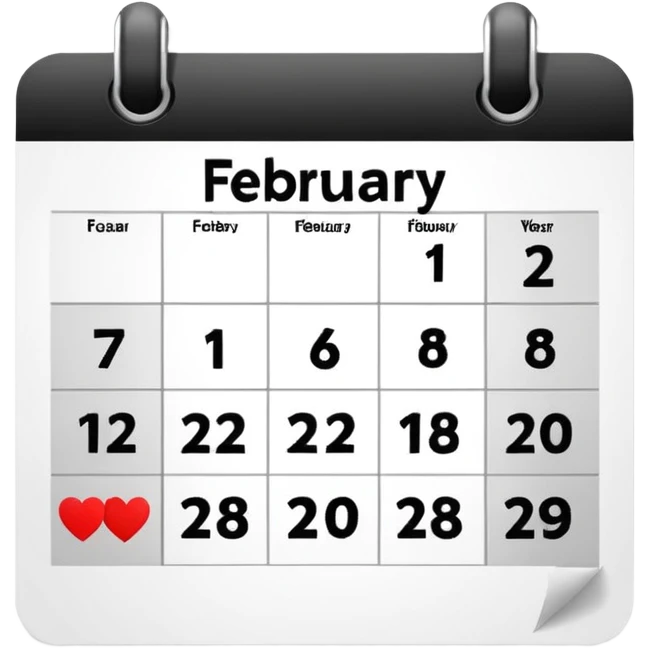 Kalender 28. februar emoji