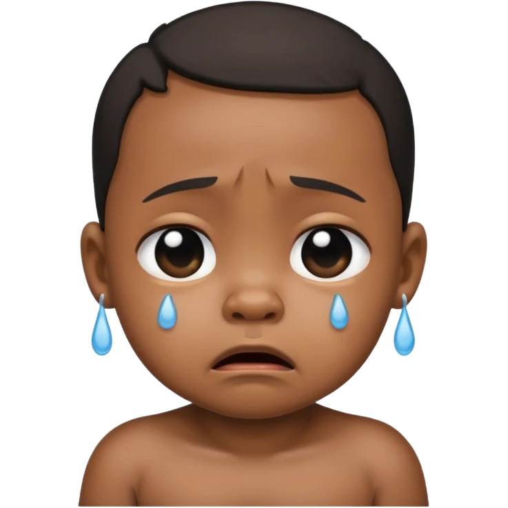 black baby crying emoji