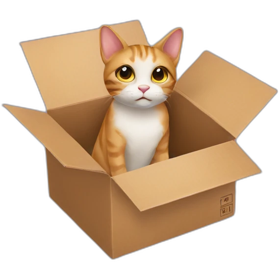 Cat in a box emoji
