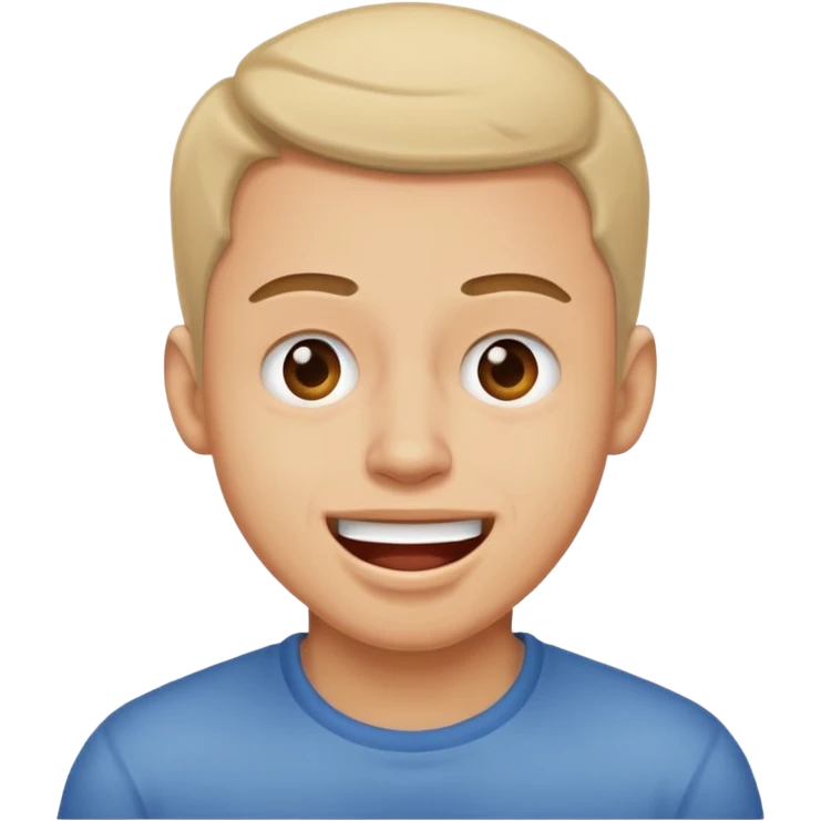 A guy trying not to laugh emoji