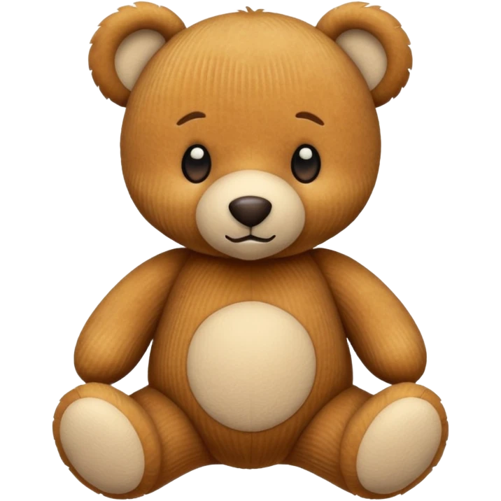 Corduroy texture teddy bear emoji