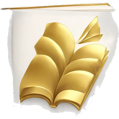 white book with golden title ginza rabba emoji