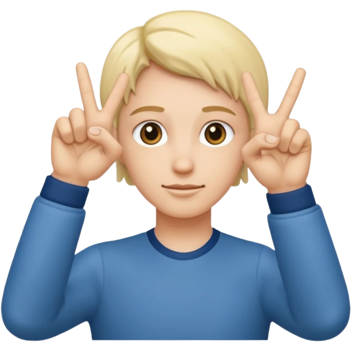 Yvl handsign, with both hands emoji