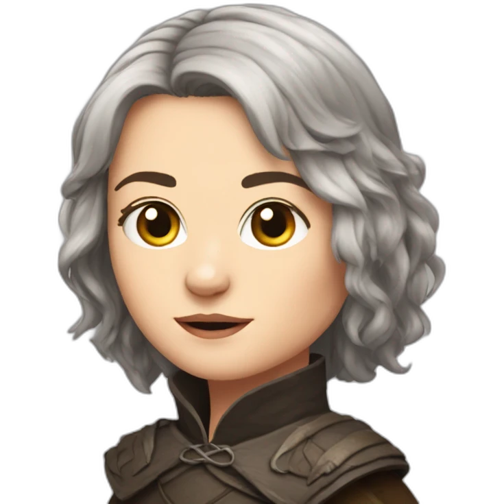 Arya of game of throne like a cat emoji