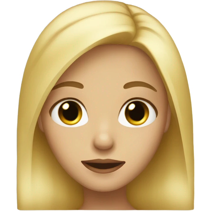 A blond girl with black eyes  emoji