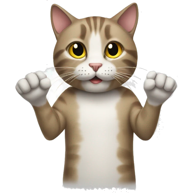 Cat with hands emoji