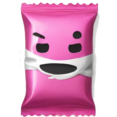 candy in a wrapper without a face emoji