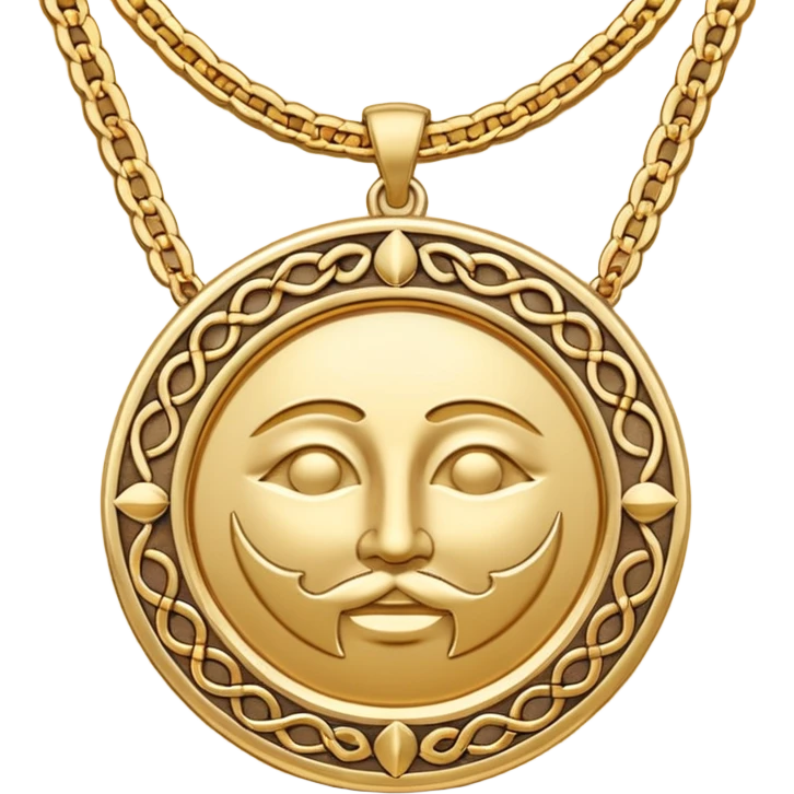 hippie logo necklace emoji