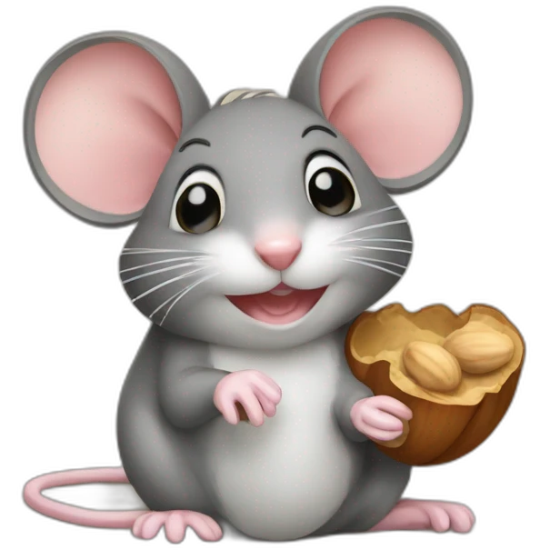 Mouse with nut emoji