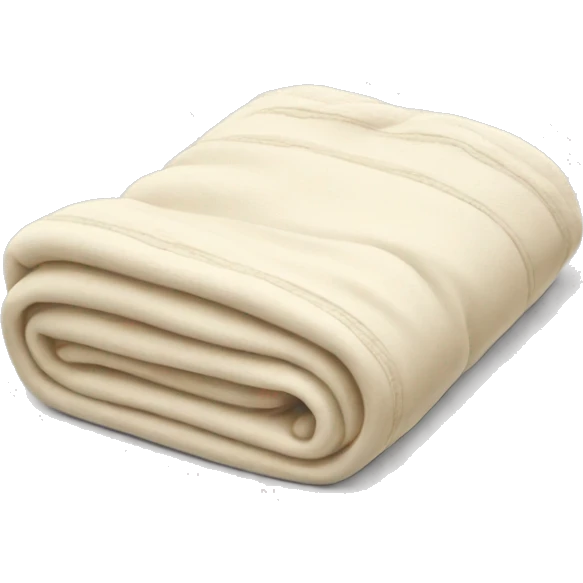 Cream colored blanket folded emoji