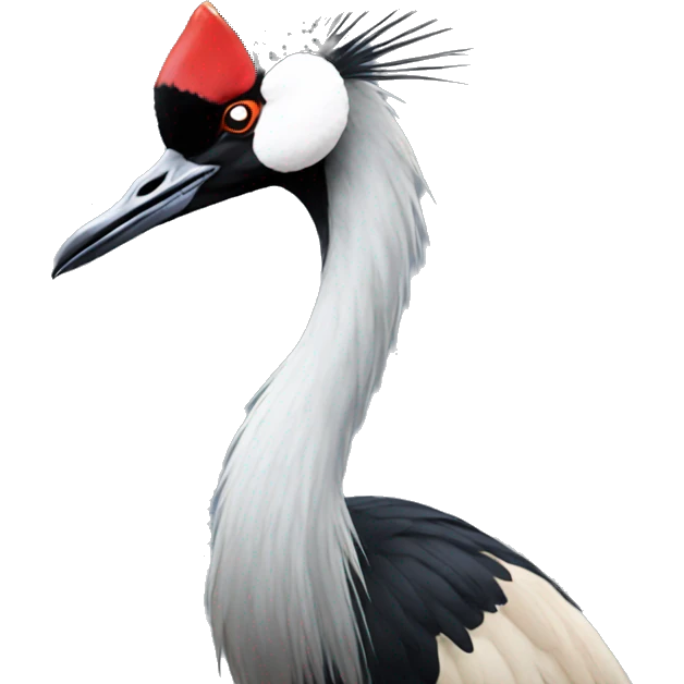 Black crowned crane emoji