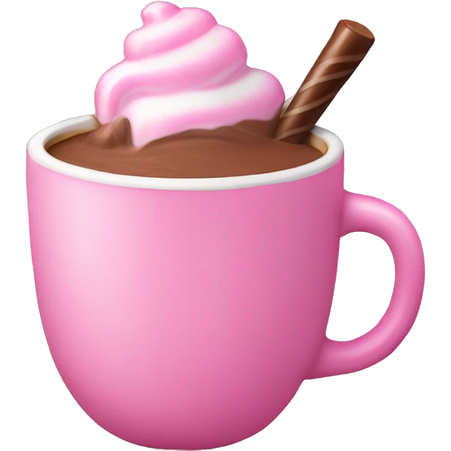 Pink hot chocolate  emoji