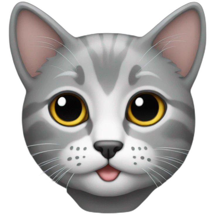 gato gris enojado emoji