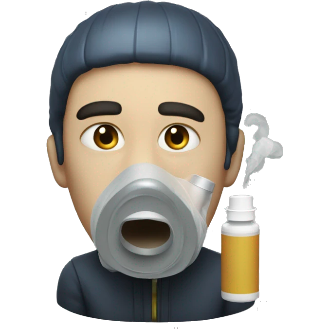 International art thief with an inhaler emoji