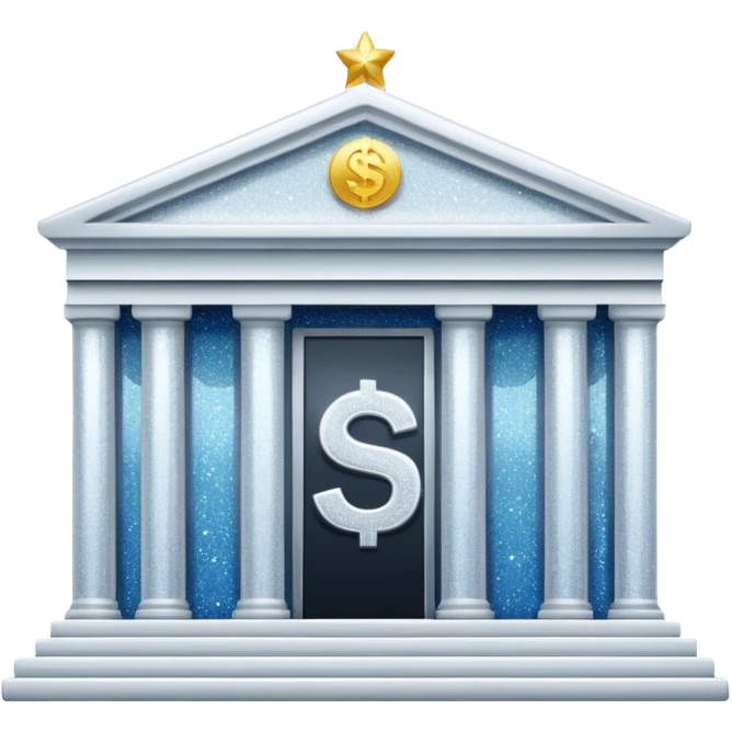 glitter white bank emoji