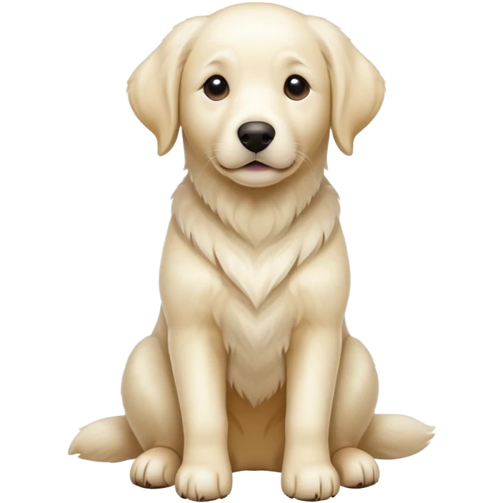 White   retriever  sitting emoji