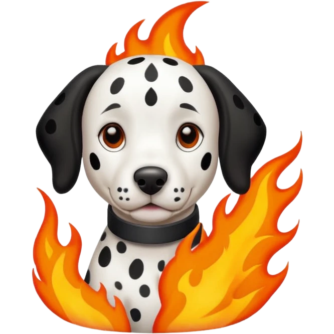Fire dog emoji