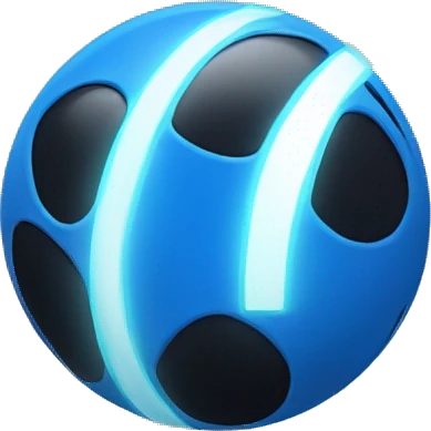 Blue electric ball emoji