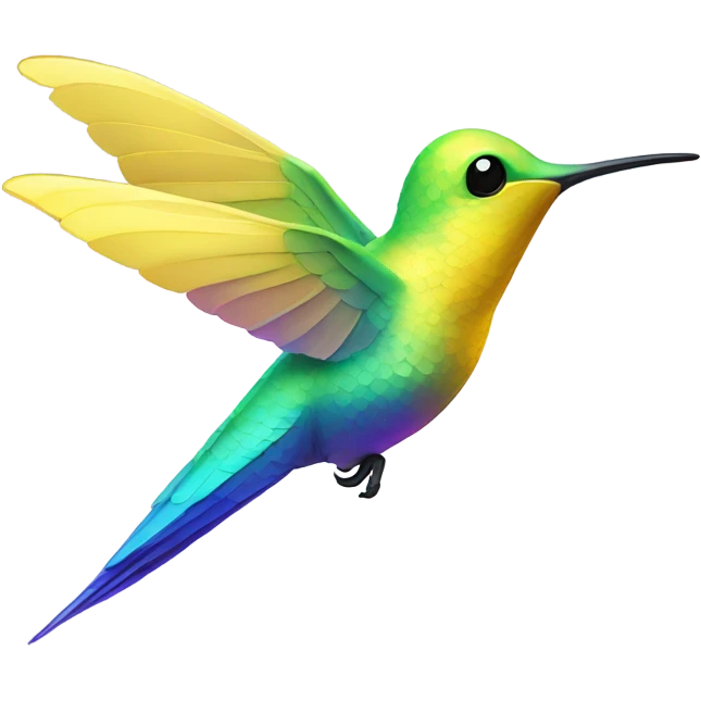 A Yellow colibri emoji