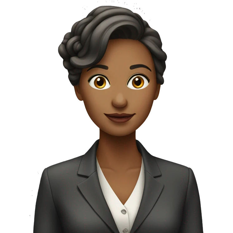 a young, elegant woman in a sophisticated business setting. 
  emoji