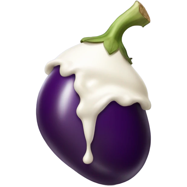 Eggplant spewing milk at the top  emoji