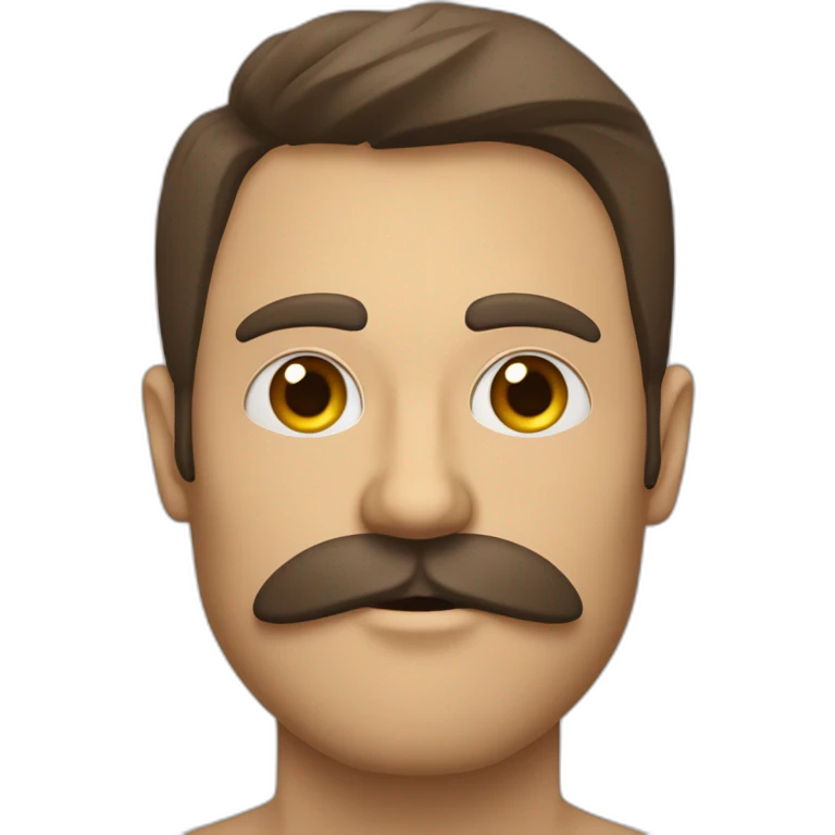 dent de devant casse en triangle sur un homme brun barbus  emoji