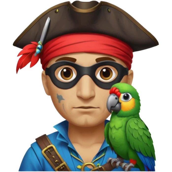 pirate and parrot emoji