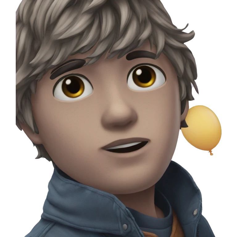 thinking boy portrait pose emoji