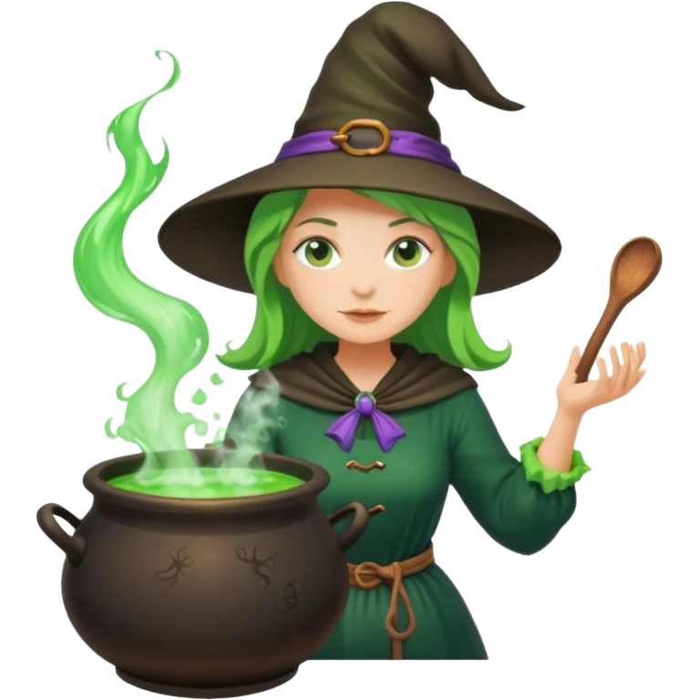 green witch cooking potion emoji