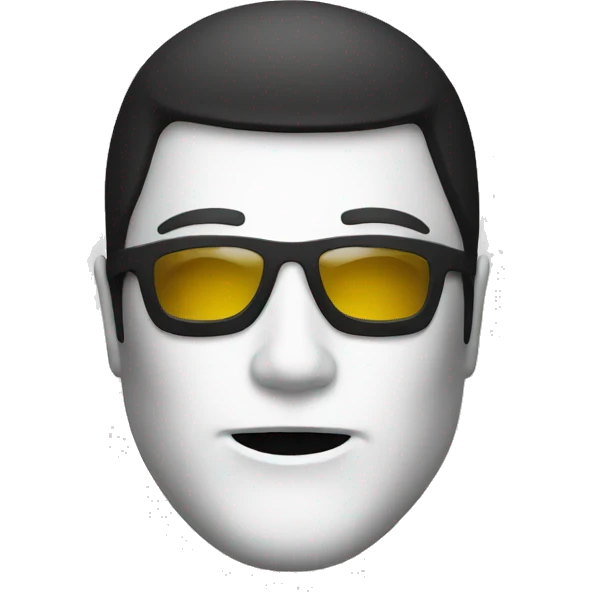 Hacker mask white emoji