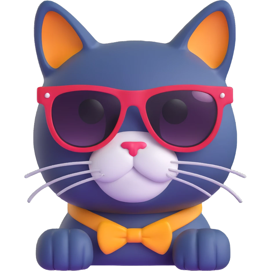 cool cat wearing sunglasses emoji