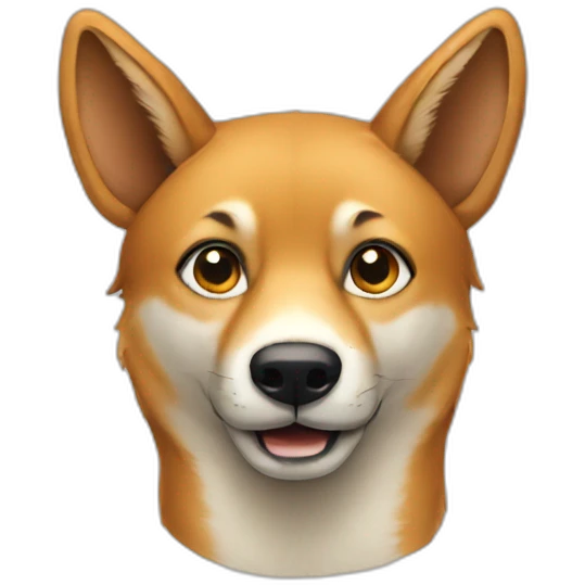 A dingo wearing PJ's emoji
