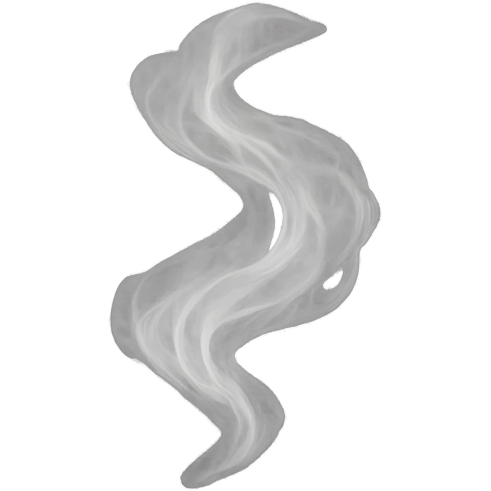 a delicate, see-through swirl of white mist, not dense, evoking the feeling of walking through steam, transparent background emoji
