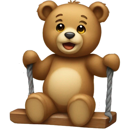Teddy bear on swing emoji