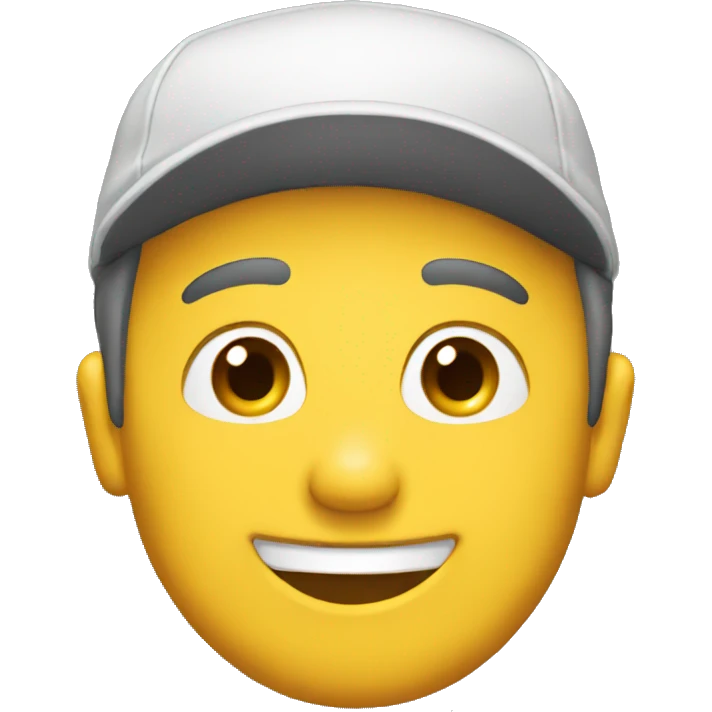create smile emoji with wear cap emoji