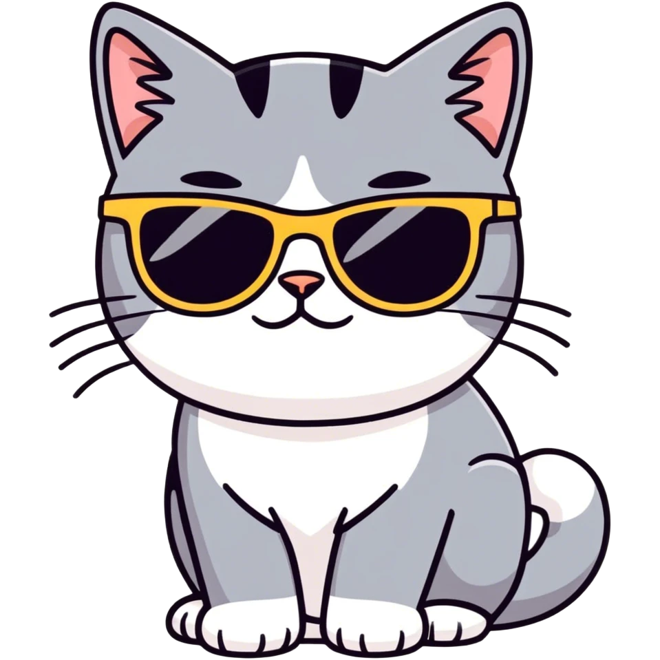 Cat with sunglasses emoji