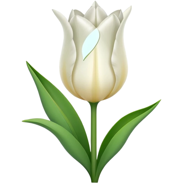 Make a white tulip emoji emoji