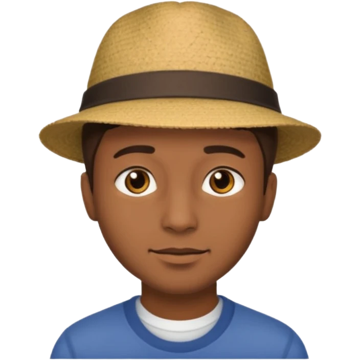 Brown short hair guy with hat  emoji