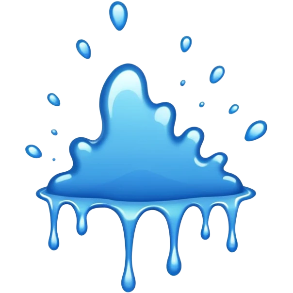 A glossy white paint splash emoji