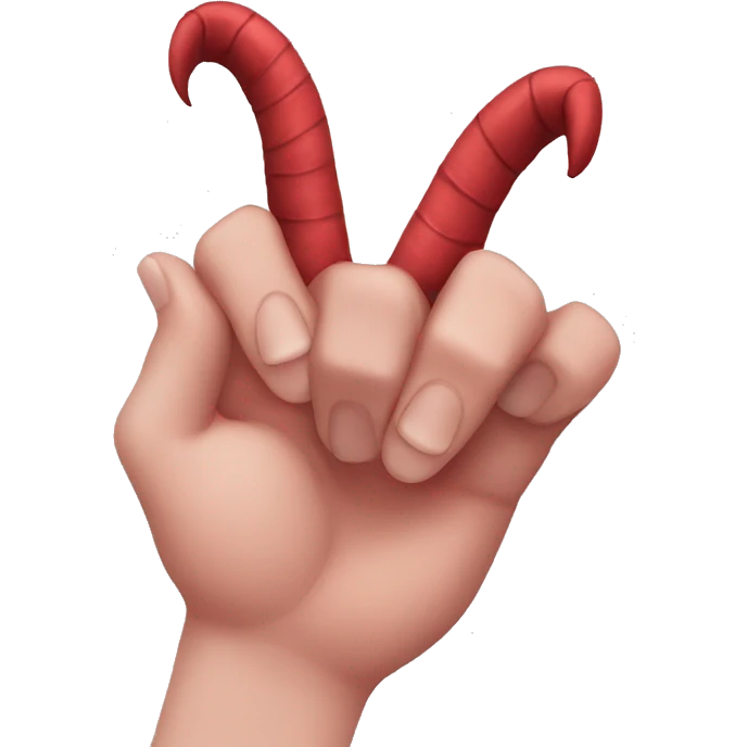 Devil horns hands pinky and index finger emoji