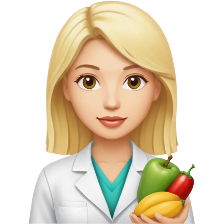 blonde nutritionist, healthy emoji