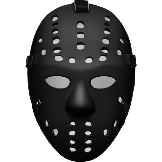 Black hockey mask，kanye we s t emoji