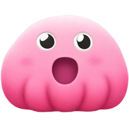 cute frowning jellycat, pink emoji