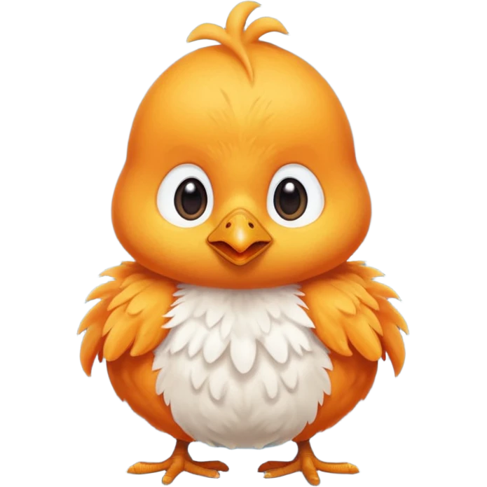 Orange colored chicken baby 🐥   emoji
