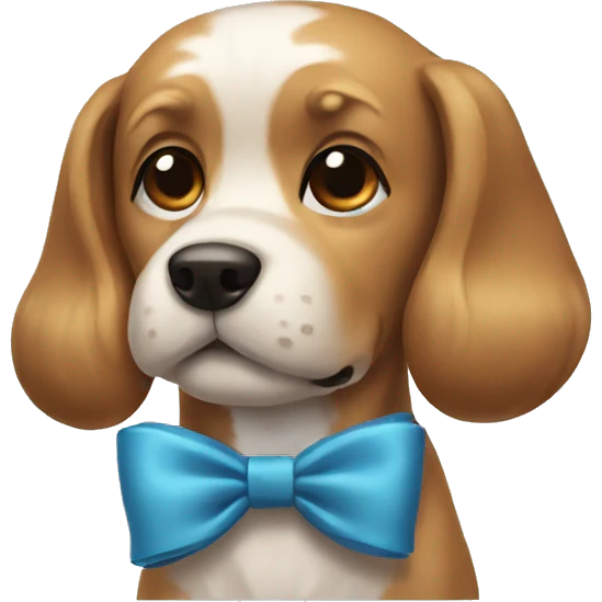 dog with a bow emoji