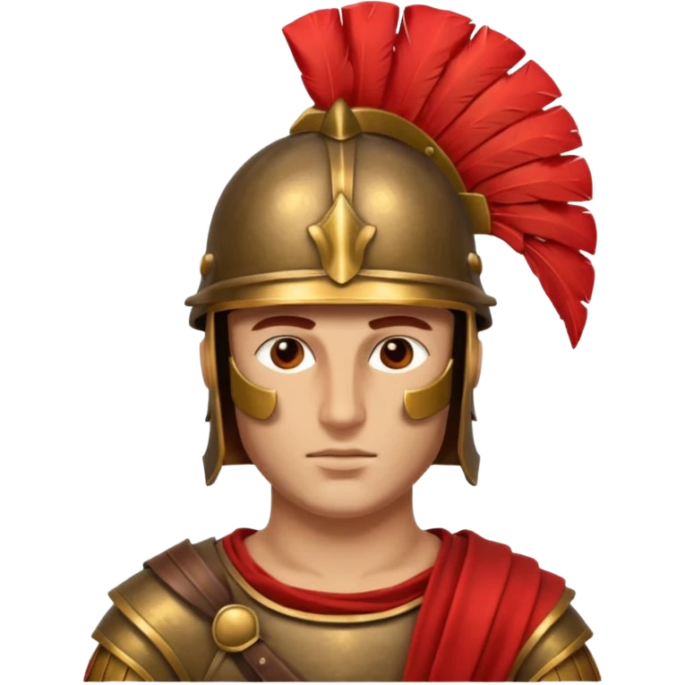 roman soldier head, stylized roman helmet with plume emoji