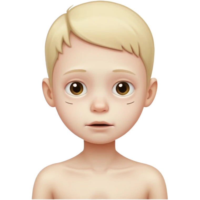 criança com corpo extremamente magro emoji
